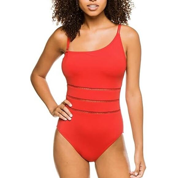 Bleu Rod Beattie One Shoulder Mio Swimsuit Ginger Orange MSRP $119 | Size 8 New - Picture 15 of 15